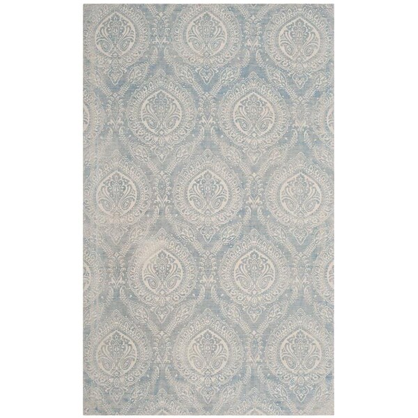 Safavieh Marbella Hand Woven Medium Rectangular Area Rug Turquoise & Ivory - 4 x 6 ft. MRB405K-4 - main
